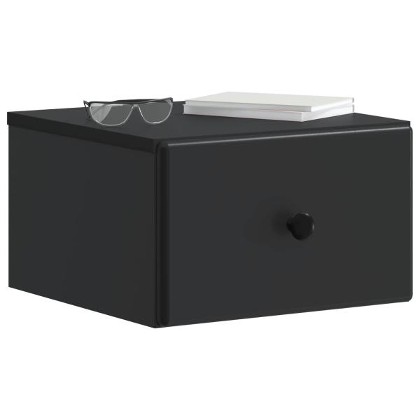 Wandmontierter Nachttisch Schwarz 34,5 x 33 x 20 cm