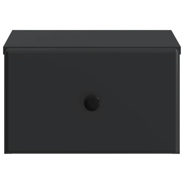 Wandmontierter Nachttisch Schwarz 34,5 x 33 x 20 cm