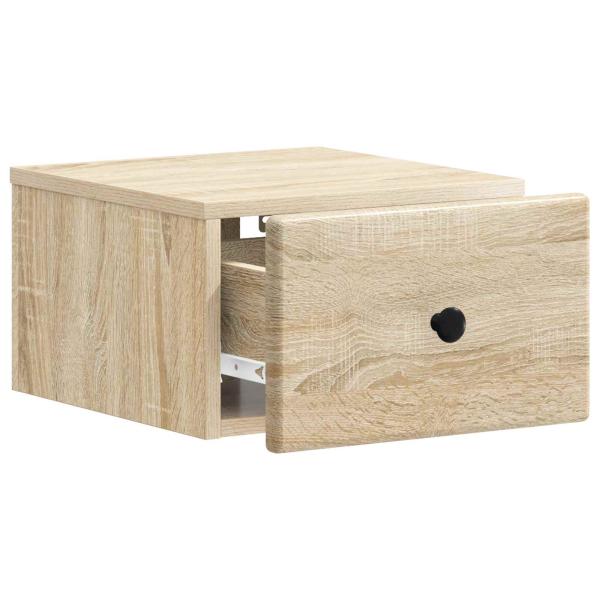 Wandmontierter Nachttisch Sonoma-Eiche 34,5 x 33 x 20 cm