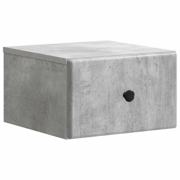 Wandmontierter Nachttisch Betongrau 34,5 x 33 x 20 cm