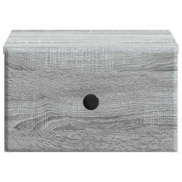 Wandmontierter Nachttisch Graues Sonoma 34,5 x 33 x 20 cm