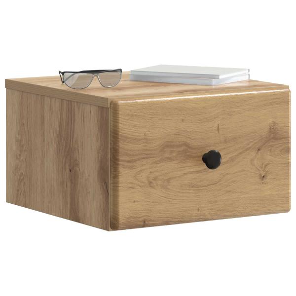 Wandmontierter Nachttisch 2 stk. Artisan-Eiche