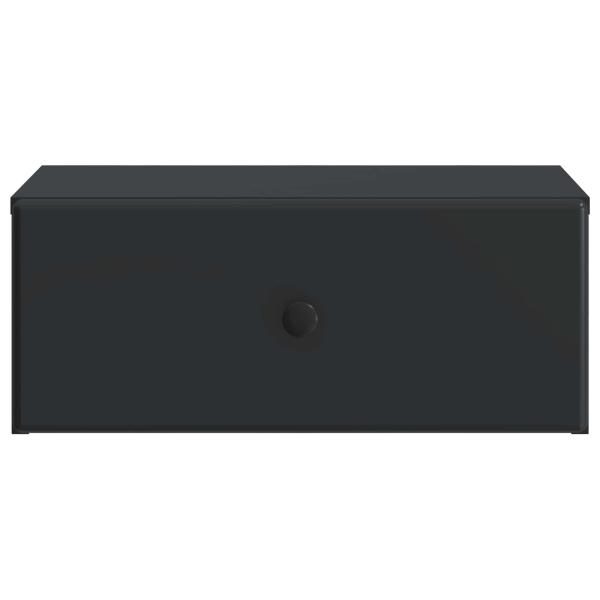 Wandmontierter Nachttisch Schwarz 49 x 34,5 x 20 cm