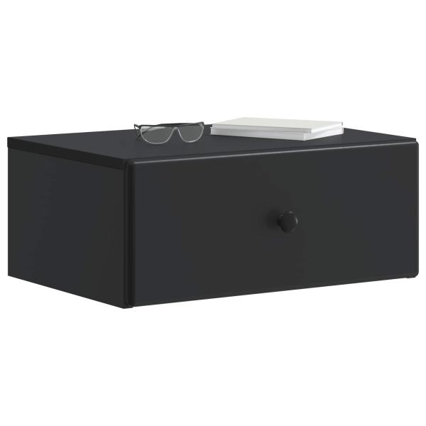 Wandmontierter Nachttisch 2 stk. Schwarz 49 x 34,5 x 20 cm