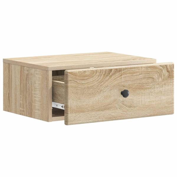 Wandmontierter Nachttisch Sonoma-Eiche 49 x 34,5 x 20 cm