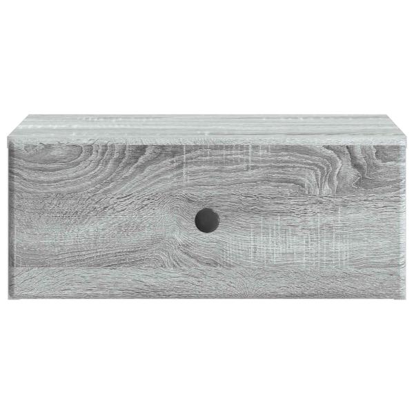 Wandmontierter Nachttisch Graues Sonoma 49 x 34,5 x 20 cm
