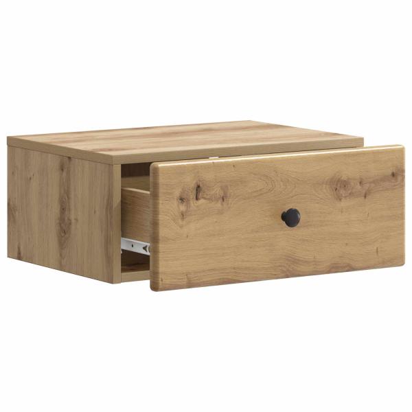 Wandmontierter Nachttisch Artisan-Eiche 49 x 34,5 x 20 cm