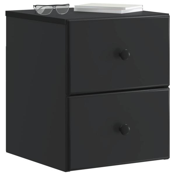 Wandmontierter Nachttisch Schwarz 34,5 x 33 x 40 cm