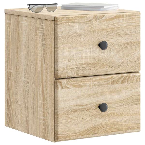Wandmontierter Nachttisch Sonoma-Eiche 34,5 x 33 x 40 cm