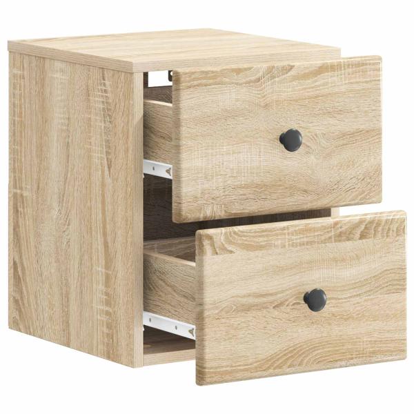 Wandmontierter Nachttisch Sonoma-Eiche 34,5 x 33 x 40 cm