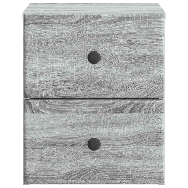 Wandmontierter Nachttisch Graues Sonoma 34,5 x 33 x 40 cm