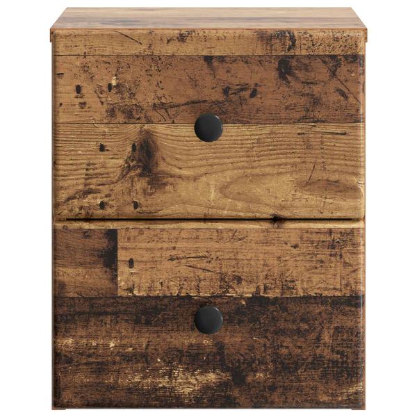 Wandmontierter Nachttisch Altholz 34,5 x 33 x 40 cm