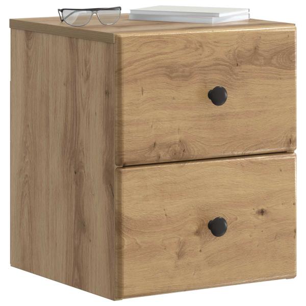 Wandmontierter Nachttisch 2 stk. Artisan-Eiche