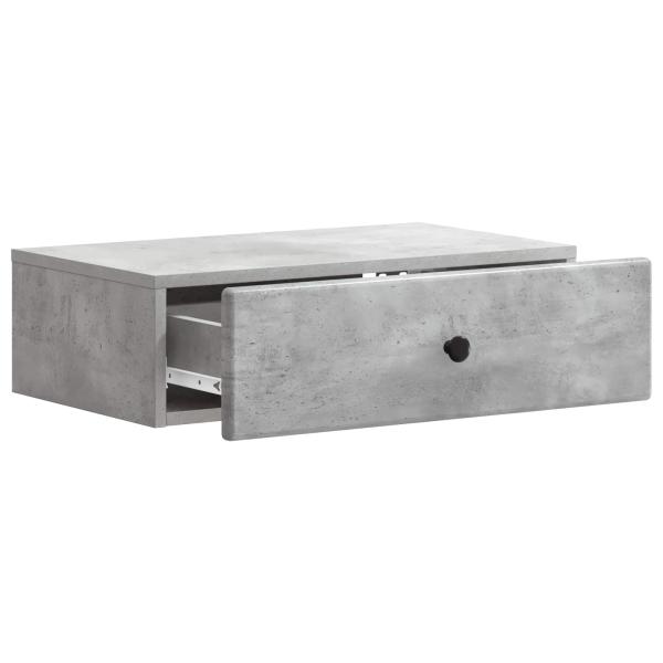 Wandmontierter Beistelltisch Betongrau 59 x 34,5 x 17 cm