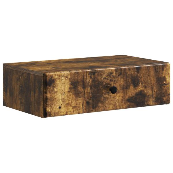 Wandmontierter Beistelltisch Geräucherte Eiche Holzwerkstoff