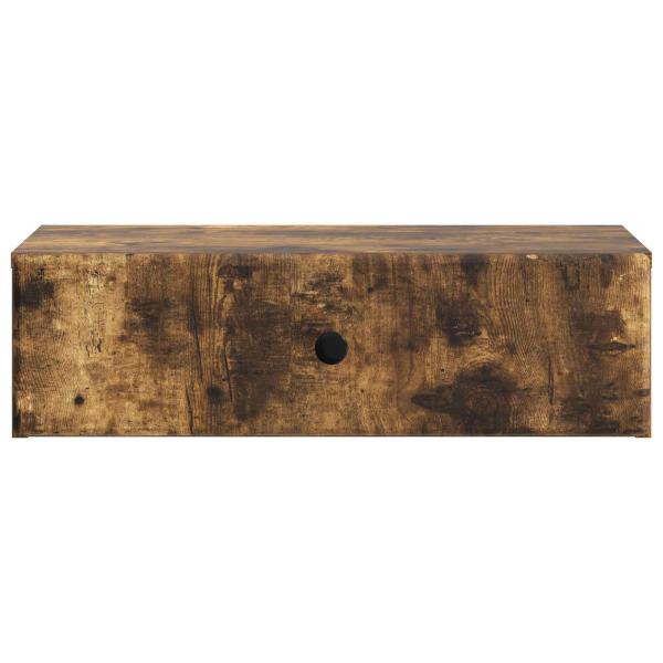 Wandmontierter Beistelltisch Geräucherte Eiche Holzwerkstoff