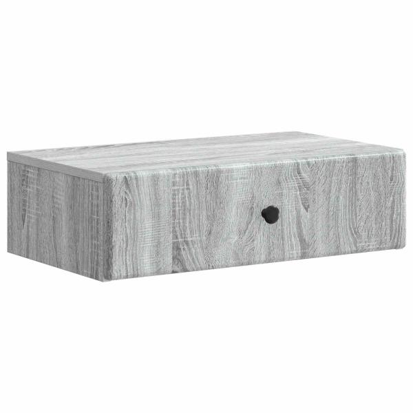 Wandmontierter Beistelltisch Graues Sonoma 59 x 34,5 x 17 cm
