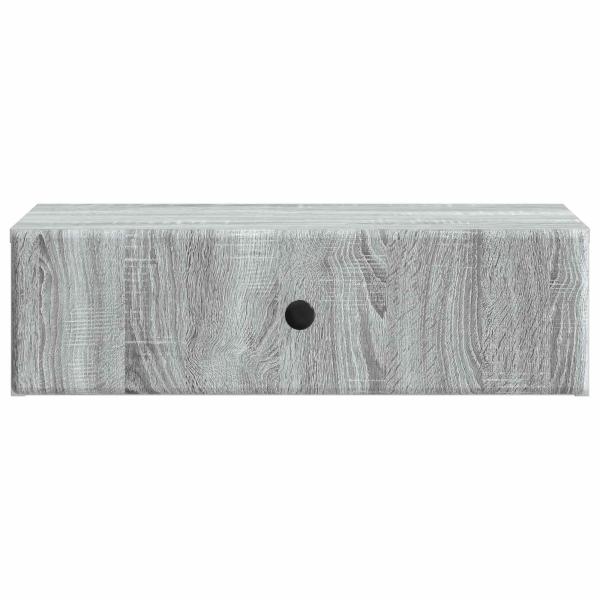 Wandmontierter Beistelltisch Graues Sonoma 59 x 34,5 x 17 cm
