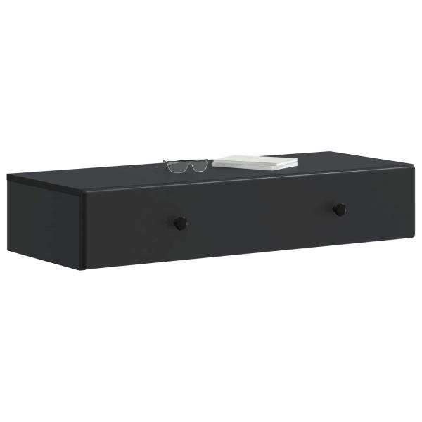 Wandmontierter Beistelltisch Schwarz 87,5 x 34,5 x 17 cm