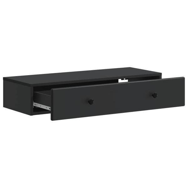 Wandmontierter Beistelltisch Schwarz 87,5 x 34,5 x 17 cm