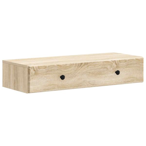 Wandmontierter Beistelltisch Sonoma-Eiche 87,5 x 34,5 x 17 cm