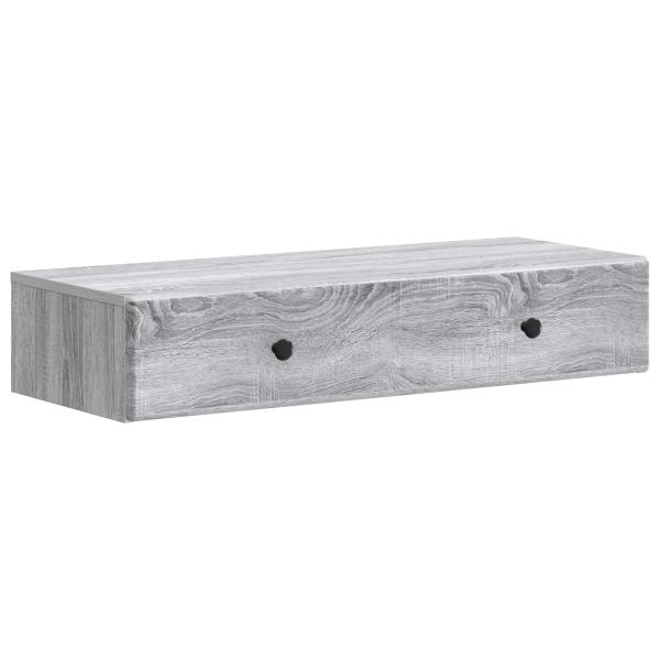 Wandmontierter Beistelltisch Graues Sonoma 87,5 x 34,5 x 17 cm