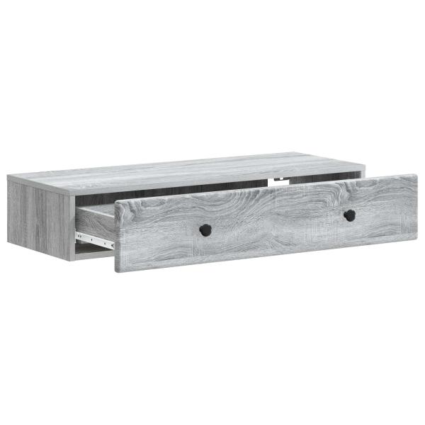 Wandmontierter Beistelltisch Graues Sonoma 87,5 x 34,5 x 17 cm