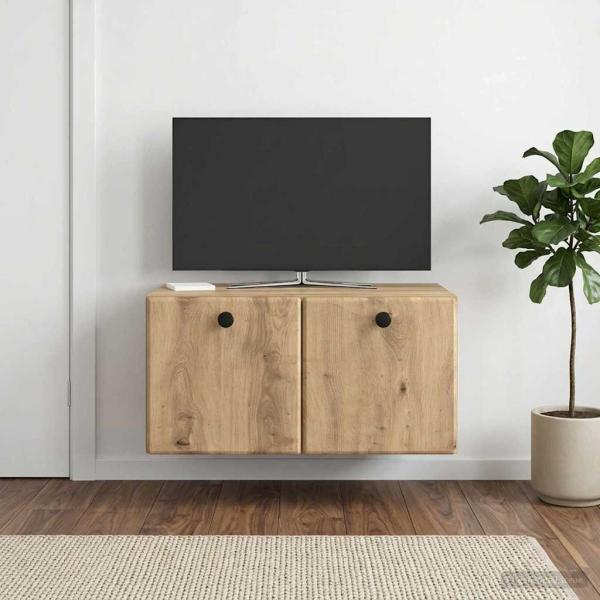 ARDEBO.de - Wandmontierter TV-Schrank 59,5 x 41 x 30 cm Artisan-Eiche