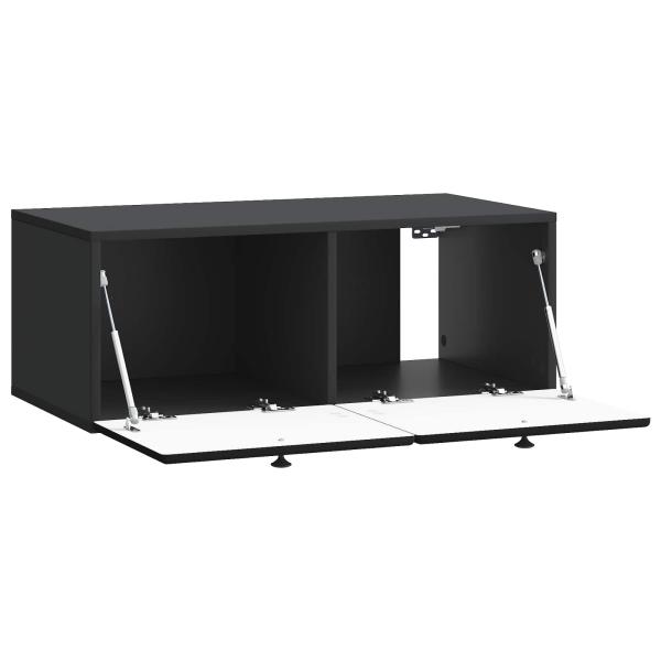 Wandmontierter TV-Schrank 78,5 x 41 x 30 cm Schwarz