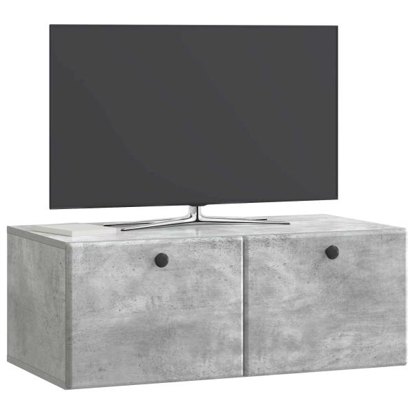 Wandmontierter TV-Schrank 78,5 x 41 x 30 cm Betongrau