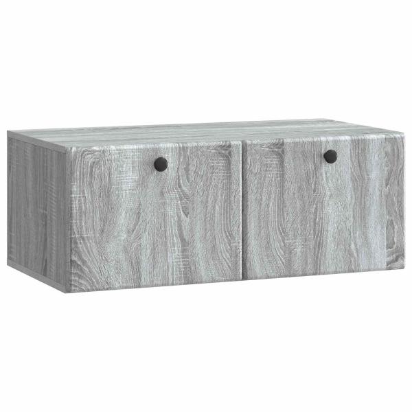 Wandmontierter TV-Schrank 78,5 x 41 x 30 cm Grau Sonoma