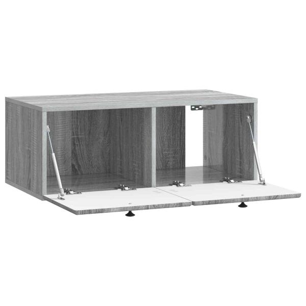Wandmontierter TV-Schrank 78,5 x 41 x 30 cm Grau Sonoma