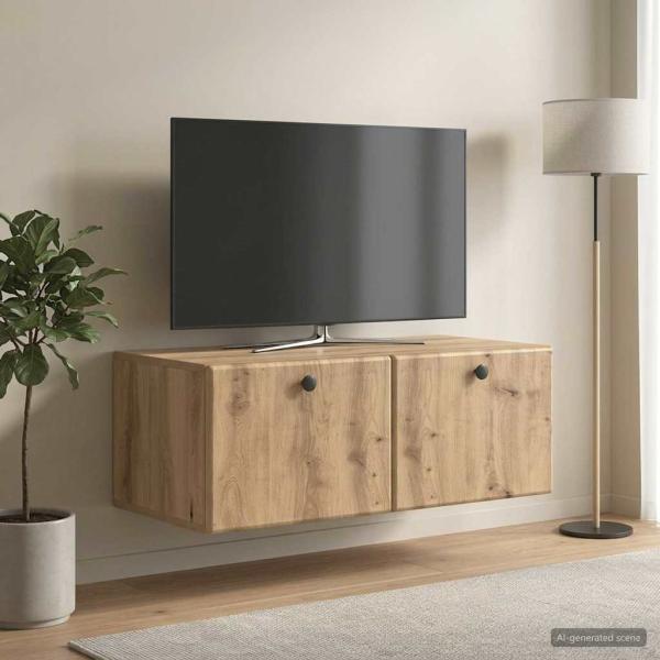 ARDEBO.de - Wandmontierter TV-Schrank 78,5 x 41 x 30 cm Artisan-Eiche