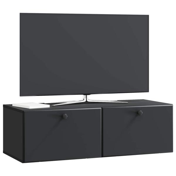 Wandmontierter TV-Schrank 98 x 41 x 30 cm Schwarz Holzwerkstoff