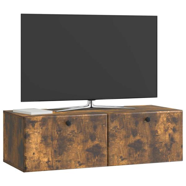 Wandmontierter TV-Schrank 98 x 41 x 30 cm Geräucherte Eiche