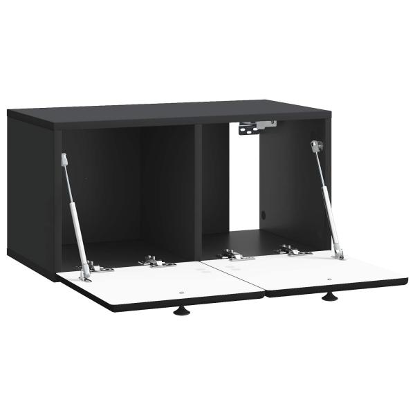 Wandmontierter TV-Schrank 59,5 x 31 x 30 cm Schwarz