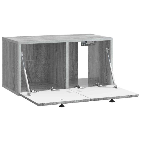Wandmontierter TV-Schrank 59,5 x 31 x 30 cm Grau Sonoma