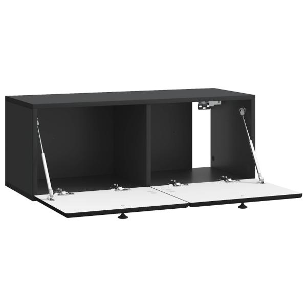 Wandmontierter TV-Schrank 78,5 x 31 x 30 cm Schwarz