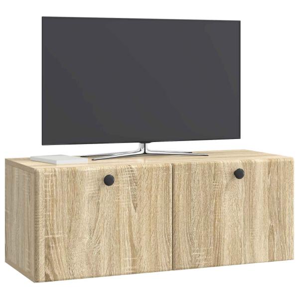 Wandmontierter TV-Schrank 78,5 x 31 x 30 cm Sonoma-Eiche