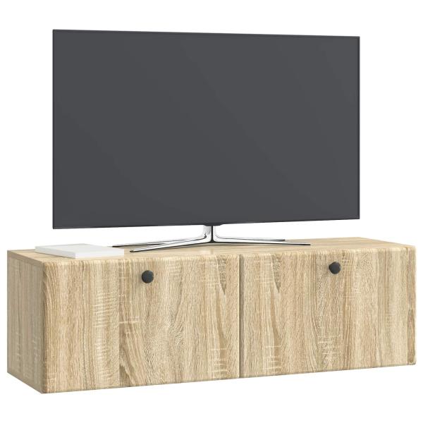 Wandmontierter TV-Schrank 98 x 31 x 30 cm Sonoma-Eiche