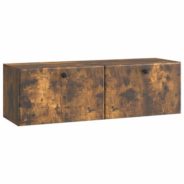 Wandmontierter TV-Schrank 98 x 31 x 30 cm Geräucherte Eiche
