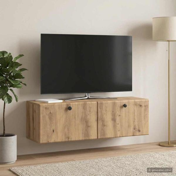 Wandmontierter TV-Schrank 98 x 31 x 30 cm Artisan-Eiche