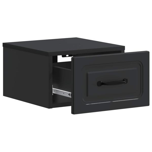 Wandmontierter Nachttisch Schwarz 34,5 x 33 x 20 cm