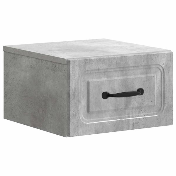 Wandmontierter Nachttisch Betongrau 34,5 x 33 x 20 cm
