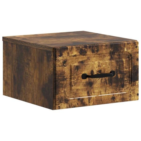 Wandmontierter Nachttisch Geräucherte Eiche 34,5 x 33 x 20 cm