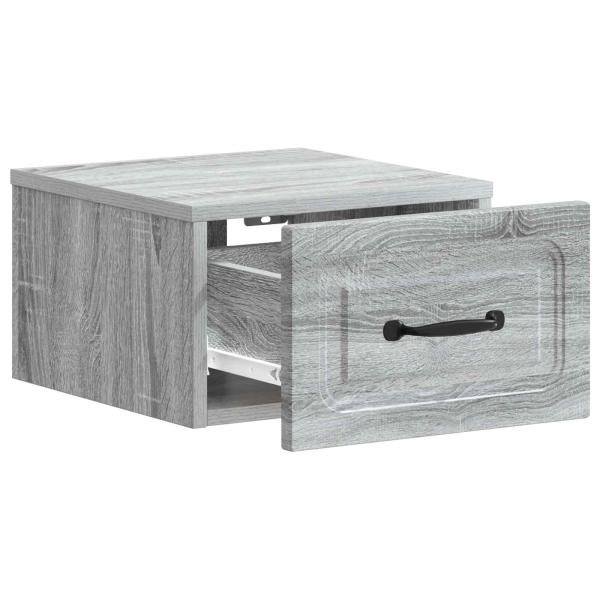 Wandmontierter Nachttisch Graues Sonoma 34,5 x 33 x 20 cm