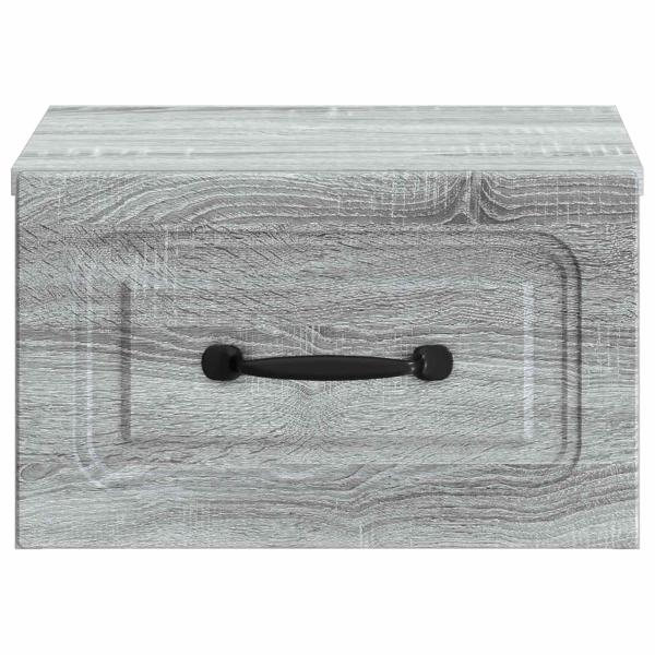 Wandmontierter Nachttisch Graues Sonoma 34,5 x 33 x 20 cm