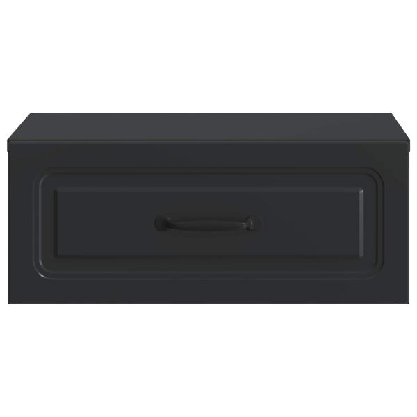 Wandmontierter Nachttisch Schwarz 49 x 34,5 x 20 cm