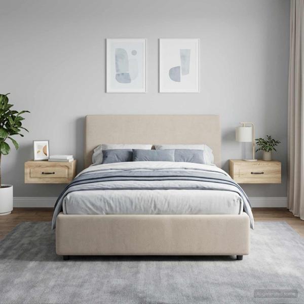 Wandmontierter Nachttisch 2 Stk. Sonoma-Eiche 49 x 34,5 x 20 cm