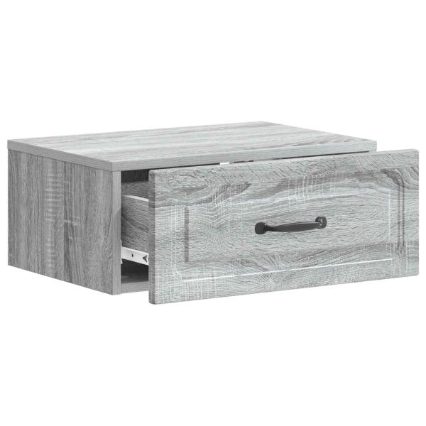 Wandmontierter Nachttisch Sonoma-Grau 49 x 34,5 x 20 cm